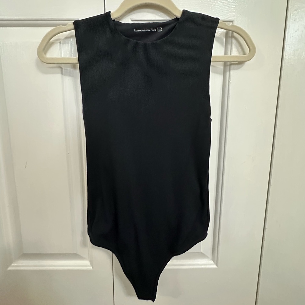 Abercrombie & Fitch Black Fitted Bodysuit